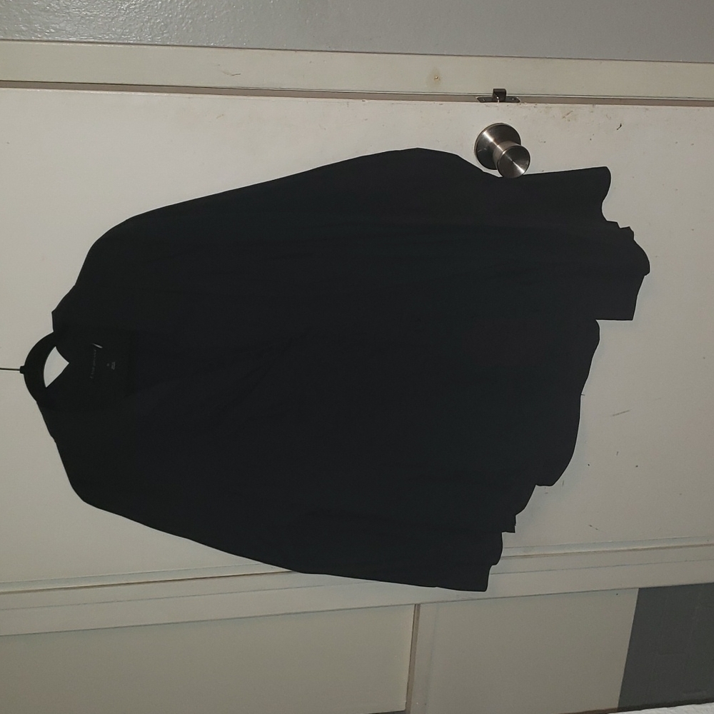 Lane Bryant size 28 black long sleeve button up